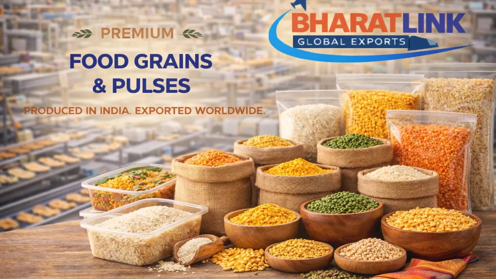 Assorted Indian food grains and pulses